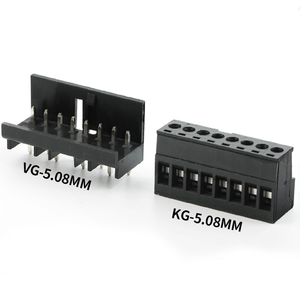 Terminal de PLC de 5,08mm adecuado para bloque de terminales Siemens 2EDGKG bloque de terminales enchufable enchufe negro - Product Image 1