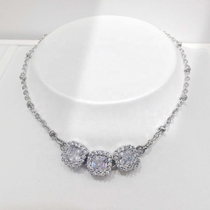 Pulsera de cadena de mano de latón con circonitas en forma de estrella, clásica y económica para fiestas, pulseras de la amistad delicadas con trébol de oro de 14k para niñas. - Product Image 4