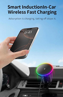Support de charge sans fil magnétique pour grille d'aération de voiture avec lampe RGB pour iPhone 18 17 16 Pro, support de téléphone réglable mains libres pour voiture