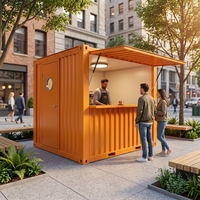 Maison conteneur pop-up de 10 pieds, boutique mobile modulaire pour bar, café, commerce de détail
