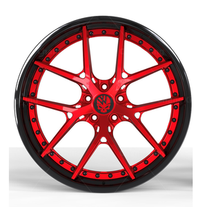 Jantes de voiture en alliage forgé sur mesure, rouge foncé, 5x112 5x114.3 5x120, 17-22 pouces, jantes forgées en 2 parties pour BMW Mercedes Lexus - Product Image 2