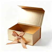 Boîte en papier rose pliable magnétique de luxe personnalisée, impression de logo, emballage personnalisé avec ruban, boîte rigide, écologique