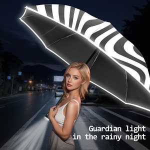 ร่มพับ 3 ตอน โครงเหล็ก สะท้อนลม สำหรับผู้ชายและผู้หญิง เปิด-ปิดด้วยมือ  โครงไฟเบอร์ ปิดอัตโนมัติ ใช้ได้ทุกฤดู - Product Image 4