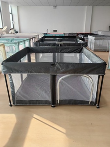 Corralito <span class=keywords><strong>Plegable</strong></span> de Fácil Montaje, Multiusos, Ahorra Espacio, Impermeable, Fácil de Limpiar, Metálico, para Bebés, 127x127cm, Seguro - Product Image 2