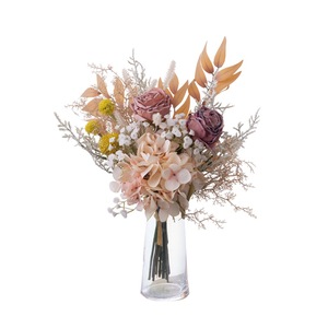 CallaFloral <b>Artificial</b> Hydrangea <b>Bouquet</b> Plastic Woven Fabric Wedding Home Decor CF01402 - Product Image 5