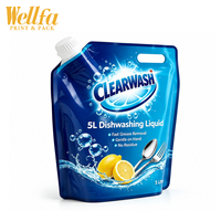 Doypack personnalisé 5L pour assouplissant textile, liquide vaisselle, savon, recharge de détergent lessive, pochette refermable avec poignée et bec verseur