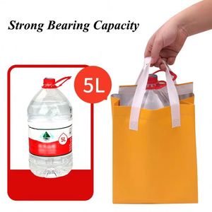Fashionable Insulated Waterproof Non-woven <b>Material</b> Food Grade Portable Letter Pattern Custom Food Delivery <b>Cooler</b> Bag - Product Image 2