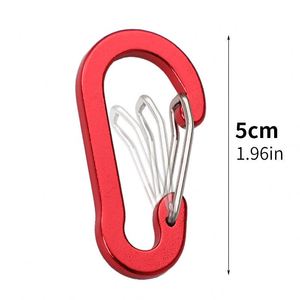 50 mm D Shape Aluminum Alloy Environmental Friendly Portable Carabiner Colorful <b>Keychain</b> for Climbing Camping Hiking Outdoor - Product Image 3