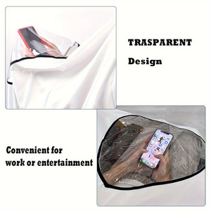 Cape de coiffure Masterlee populaire avec logo personnalisé, imperméable, en polyester, pour salon de coiffure, adulte, avec fenêtre en <span class=keywords><strong>PVC</strong></span> - Product Image 6
