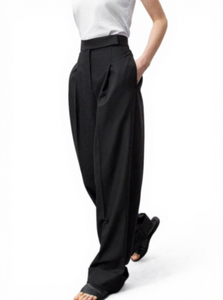 Pantaloni da Donna Ecologici in Poliestere e Cotone, Vita Alta Elasticizzata, Vestibilità Regolare, Abbigliamento Casual Primaverile - Product Image 2