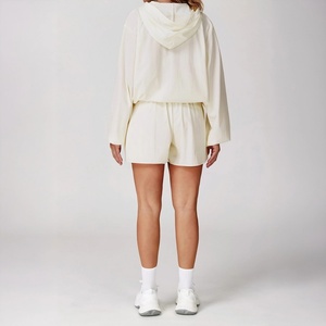 Custom Women's UV-Resistant Zippered <b>Yoga</b> <b>Jacket</b> Quick-Drying Breathable Sports Hooded <b>Jacket</b> with High Quality - Product Image 6