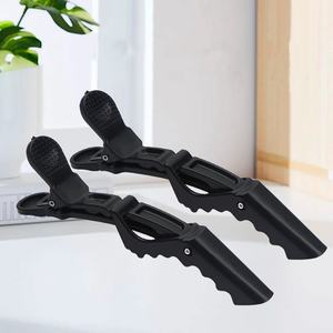 Pinces à cheveux de Salon professionnel pour tenir les cheveux pinces en <span class=keywords><strong>crocodile</strong></span> durables outils de <span class=keywords><strong>coiffure</strong></span> de Salon pinces à cheveux noires - Product Image 1