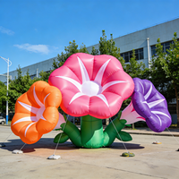 Fleur gonflable portable, pliable, résistante aux intempéries, à montage rapide, pour la décoration de festivals et les événements en plein air