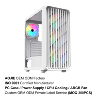 Toptan OEM Oyun Bilgisayarı Kasası Atx Matx Itx PC Kasası Gabinete Gamer CPU Kasası Temperli Cam PC Kasası Beyaz 205A PC Kasası