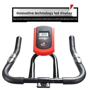 Bicicleta de Ciclismo Estática y Bicicleta de Ejercicio con Marco de Acero al Carbono, Transmisión por Correa Bidireccional, Capacidad de 150 kg, Portátil para Uso Doméstico - Product Image 5
