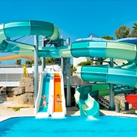 Toboggan aquatique en fibre de verre certifié CE EN1176, robuste, faible entretien, intérieur/extérieur, pour la maison et l'école, divertissement familial