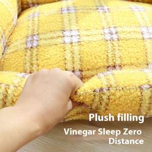 Venta al por mayor de material de tela ecológico, sofá cama para perros, embalaje de cartón universal para todas las estaciones, extraíble, lavable, felpa, ojos grandes - Product Image 6