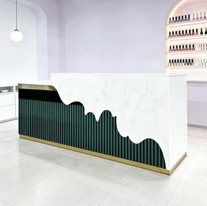 Comptoir d'accueil pour <span class=keywords><strong>entreprise</strong></span> verte, hôtel, salon de beauté, local commercial, et bar à ongles - Product Image 2