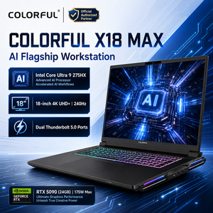 Portátil para Juegos Colorido de 18 Pulgadas AI Ultra 9 275HX RTX 5090 24GB 4K 240Hz UHD+ Thunderbolt 5.0 WiFi 7 Venta al por Mayor 64GB 4TB NVME SSD - Product Image 1