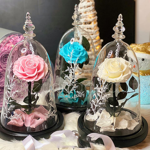 Bella y <span class=keywords><strong>la</strong></span> <span class=keywords><strong>Bestia</strong></span>, Flor de Bella y <span class=keywords><strong>la</strong></span> <span class=keywords><strong>Bestia</strong></span>, Rosa Encantada de Bella y <span class=keywords><strong>la</strong></span> <span class=keywords><strong>Bestia</strong></span>, Rosa Preservada en Cristal - Product Image 1