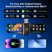 Dongle sans fil 2-en-1 CarPlay Android Auto, puce RTL8730, BT 5.4, WiFi 5.8G, USB-A Type-C, Plug and Play