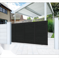 Portails de jardin automatiques en aluminium sur mesure, portail coulissant électrique pour allée, design pour villas, porte coulissante extérieure découpée au laser