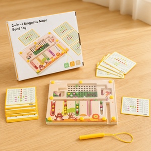 <span class=keywords><strong>Jeu</strong></span> de labyrinthe magnétique pour enfants, puzzle de tri de perles, jouet éducatif Montessori, entraînement à la motricité fine - Product Image 5