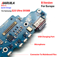 Port de charge USB flexible en gros avec circuit intégré pour Samsung S25 FE Plus Ultra Edge, carte de charge rapide, pièces de rechange