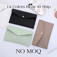Hongbo Best-seller 14-Color Pebble Leather A6 Binder Wallet Wristlet Tab Enveloppes-Budget-Friendly Pack