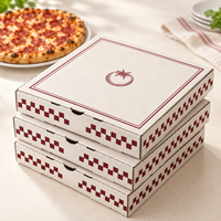 Boîtes à pizza personnalisées avec logo imprimé, emballage en carton ondulé carré avec tailles personnalisées pour les restaurants à emporter