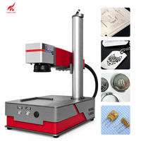 Machine de marquage laser à fibre miniature CKMACHINE pour le marquage de boutons métalliques, d'aluminium, de tuyaux en PVC, de puces électroniques et de codes de date