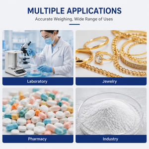 Bilancia Analitica da Laboratorio Santwell BAS-051 0.1mg/100g, Bilancia Digitale di Precisione ad Alta Accuratezza 0.0001g per Laboratori - Product Image 5