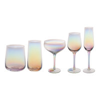 Fabricant de verrerie artisanale Verre à vin rouge coloré pulvérisé avec un design unique comme verres à vin colorés Cadeau