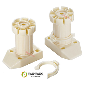 Patas ajustables de <span class=keywords><strong>pl</strong></span>ástico ABS blancas de 8-10 cm para muebles, fáciles de montar, para cocina, marca Yanyang - Product Image 1