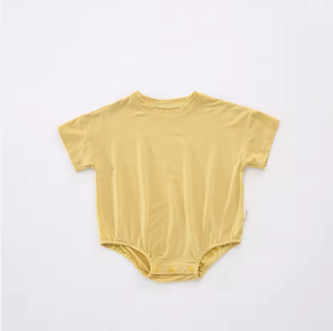 Mono de bebé unisex de verano de manga corta con monograma, tipo burbuja, talla grande, para gatear, fabricante mayorista - Product Image 6