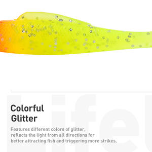 Señuelos de Pesca de Acero Inoxidable, Señuelos Blandos de TPR, Flotantes, 10 cm, <span class=keywords><strong>Zman</strong></span>, Paquete de 5 Piezas, Cola en T, ZZMAN con Anzuelos para Pescar Pargo, Lubina y Trucha - Product Image 3