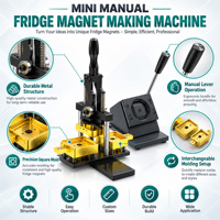 Machine à presser manuelle pour aimants de réfrigérateur, moule carré 50x50mm, accessoires complets pour aimants photo DIY