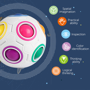Chất Lượng Cao Colourful Ma Thuật Cầu Vồng Bóng Cube Trò Chơi Câu Đố Fidget Đồ Chơi Giáo Dục Khác Đồ Chơi - Product Image 2