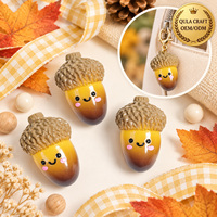 Breloques en résine mignonnes en forme de gland, cabochons à dos plat, fournitures de bricolage pour pinces à cheveux, coques de téléphone, scrapbooking, vente en gros, personnalisables