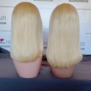 ผมเด็กแบบจัดเรียงเกล็ดผมธรรมชาติสีบลอนด์ 613 #   วิกผมบ๊อบสีบลอนด์แบบเต็มศีรษะ ทำจากผมแท้ 13*4 วิกผมลูกไม้ด้านหน้าสำหรับผู้หญิง - Product Image 3