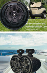 500 Watt IP66 Waterproof 8-Inch Black Stainless Steel ABS Marine <b>Tower</b> <b>Speaker</b> Flash LED Light Piston Hanging - Product Image 4