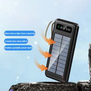 Banco de Energía Solar de 10000mAh con Pantalla LCD, Cargador Portátil <span class=keywords><strong>para</strong></span> Exteriores, Batería Móvil de Alta Capacidad <span class=keywords><strong>para</strong></span> Camping, Viajes y Emergencias - Product Image 5