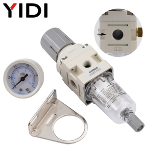 Bộ lọc không khí điều chỉnh với máy đo áp suất khí nén giảm van Phù hợp SMC loại Bộ dụng cụ 1/4 AW2000-02 + AL2000-02 - Product Image 3