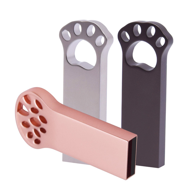 2020 High Quality USB 2.0 OEM Design Dog Paw Shape 1/2/4/8/16/32/64/128gb USB Memory Flash Pen Drive