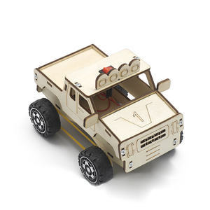 Vente chaude <span class=keywords><strong>Bois</strong></span> Science Jouets Éducatifs Puzzle Ensemble Assemblage Sans Fil Télécommande Voiture - Product Image 6