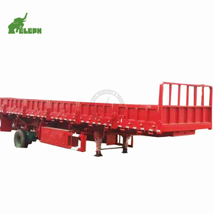 Tri trục phẳng Trailer 40cbm Rèm bên bán Trailer 60ton tiện ích mở lốp xe tải chở hàng Trailer - Product Image 5