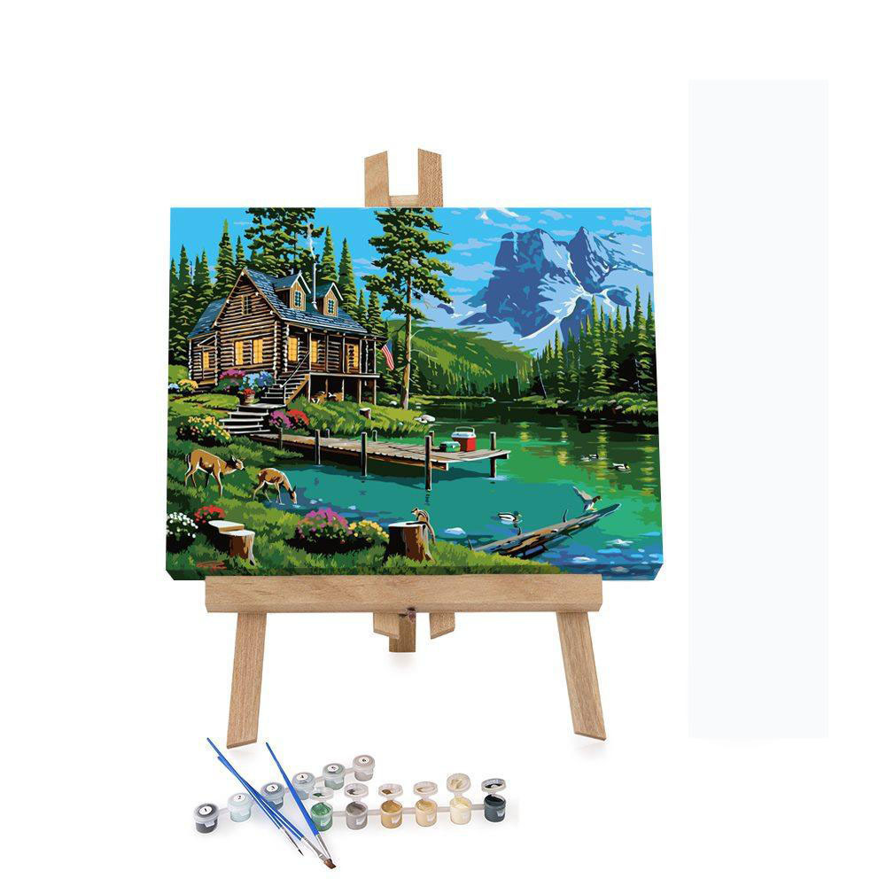 Factory Wholesale Adult Paint By Numbers Custom Diy Oil Painting Painting Tool Set For Beginners Paris Flower Street