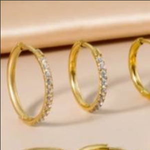 UM JEWELRY Best-selling Trendy Wedding & Party Gift Luxury Minimalist Ear Cuffs & <b>Hoop</b> <b>Earrings</b> - Product Image 2