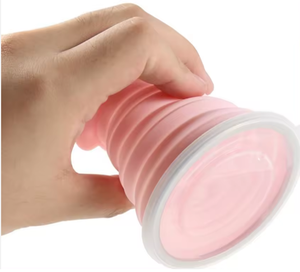 Đóng mở di động tái sử dụng leakproof thể thao cốc nước Silicone + thép không gỉ 180ml du lịch cốc cà phê - Product Image 1