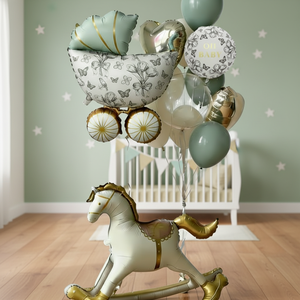 Kit de ballons Bobo en latex mat, 12 pièces, série verte, pour décoration de fête prénatale ou d'anniversaire - Product Image 3